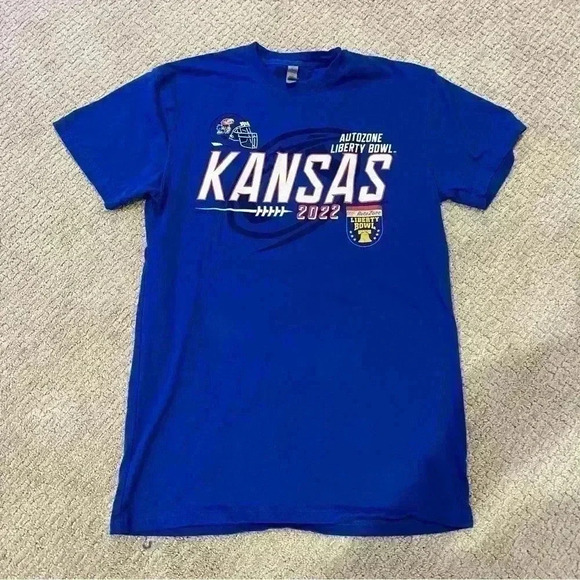 Kansas Jayhawks 2022 AutoZone Liberty bowl size Small color Blue - Picture 1 of 4